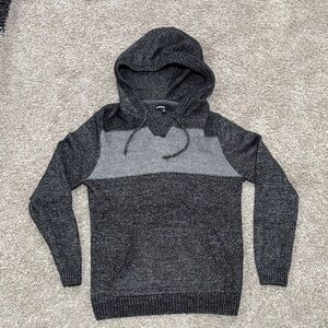 Commerce Men's Dark Gray and Light Gray Hooded Sweater